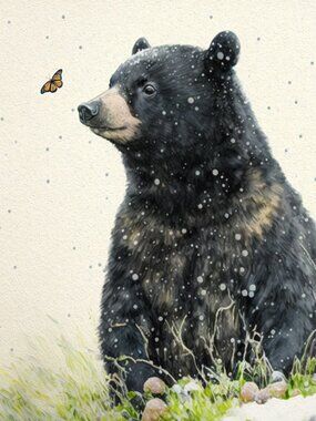 8x10 Bear Oil Painting Art Print